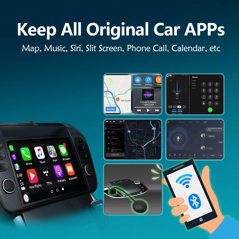CarPlay ȵ̵ Auto 2 in 1 - ȯ  ž  ̼ ڽ Bluetooth ڵ 