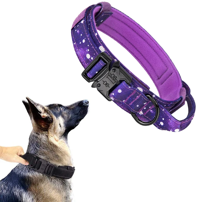 Dog Training Collar Tactical Military Adjustable Durable Nylon For Medium Large Dogs Outdoor Training Pet Supplies For dog collar pet collar
