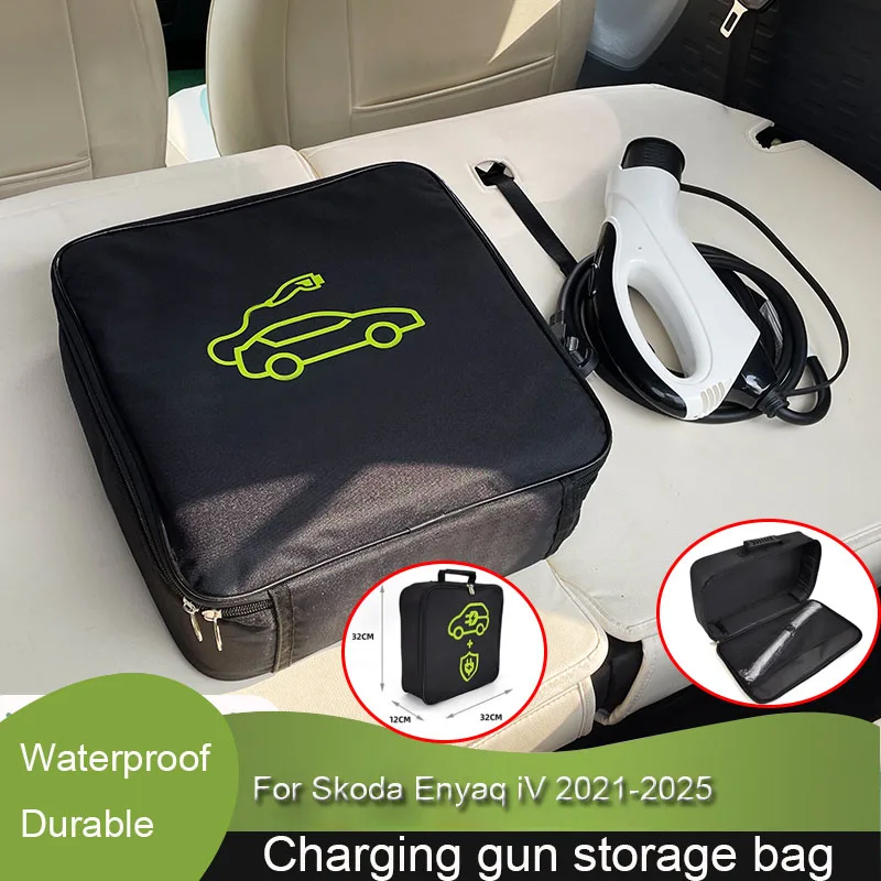 Ev Car Portable Charging Cable Storage Borsa Per Il Trasporto Scatola Di Immagazzinaggio Del Bagagliaio Ignifuga Impermeabile Per Accessori Skoda Enya