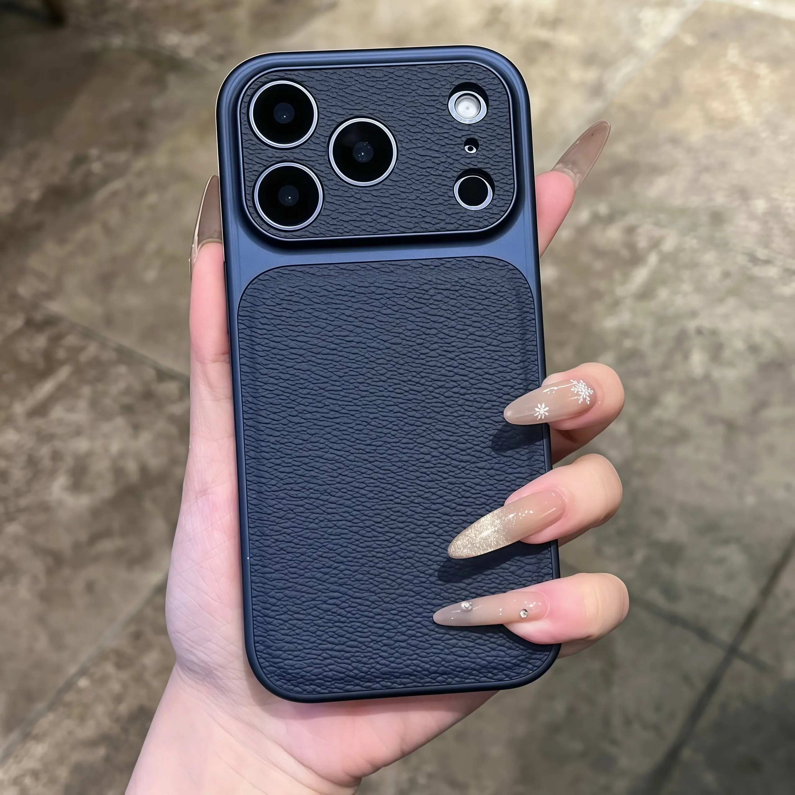 Original Matte Leather Texture Phone Case For iPhone 17 16 15 14 13 Pro Max Camera Protection Non-slip Shockproof Bumper Cover 3