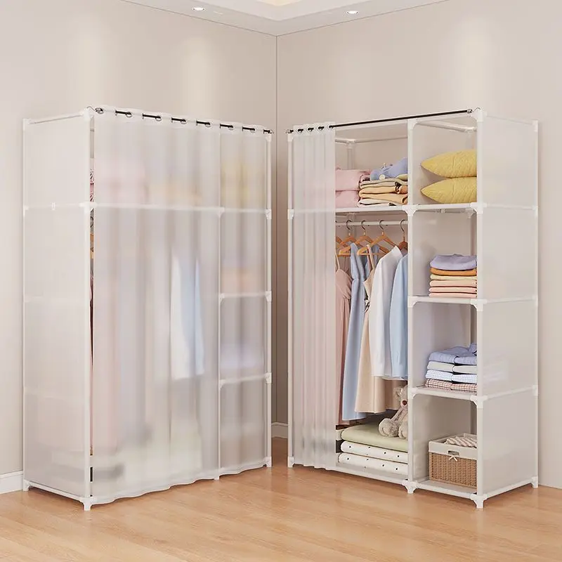 

Easy Assemble Wardrobe Household Dustproof Wardrobe Bedroom Multipurpose Clothing Storage Rack Multi-layer Storage Cabinet