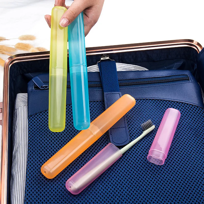 10Pcs Travel Portable Toothbrush Cup Bathroom Toothpaste Holder Storage Case Box Organizer Travel Toiletries Storage Cup New Cre