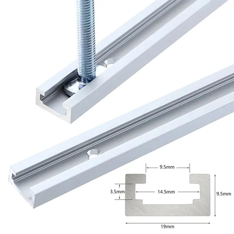EXTRWORY Barra Ingletadora De Aluminio Tipo 75, Ranura En T