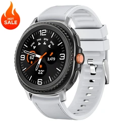 Original Connector Leather and Silicone Strap Wristband for Smartwatch - 40mm/44mm/46mm Bracelet (Grey)