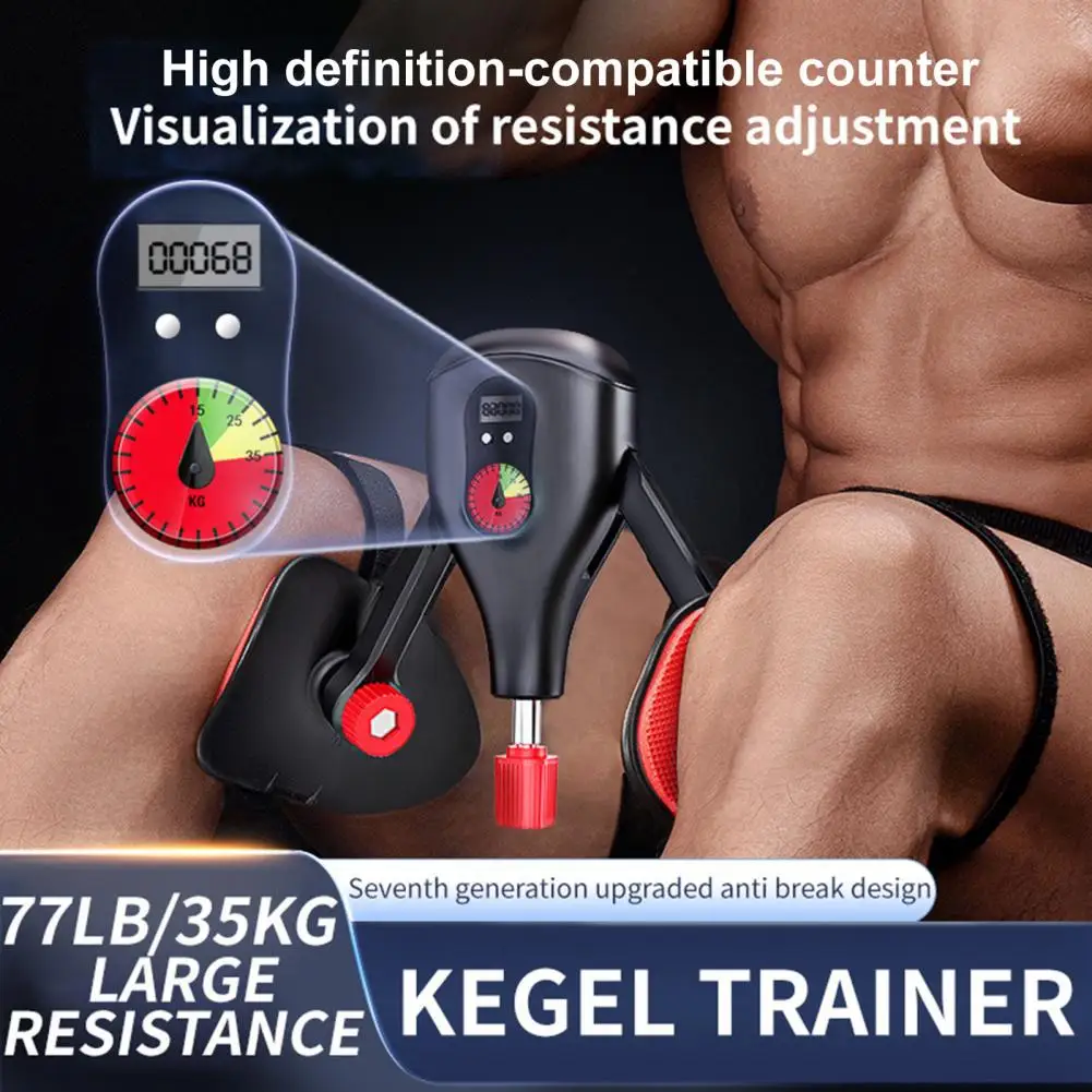 Thigh Master With Counter 0-77LBS Resistance Adjustable Pelvic Floor Muscle Trainer Toner Home Gym Workout Fitness Equipment muscle trainer pelvic floor trainer pelvic floor exerciser