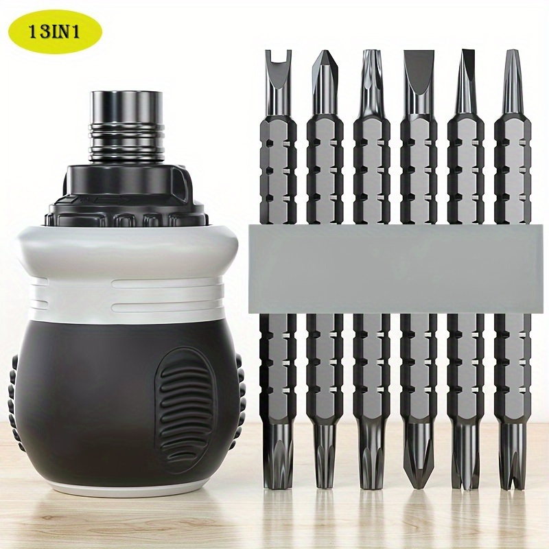 Double-head Screwdriver Ratchet Screwdriver Set Slotted Household Tool Multi-function Magnetic Screwdriver Telescopic Labor