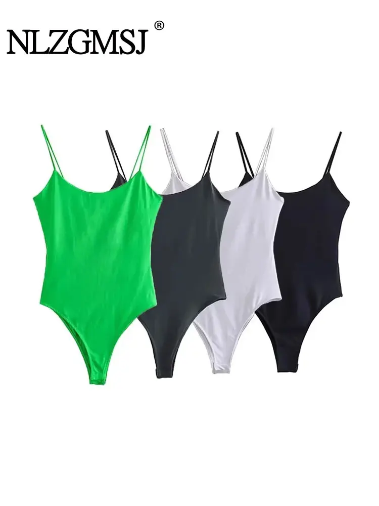 

Женский комбинезон Nlzgmsj TRAF 2023, Женский Облегающий комбинезон на подтяжках в минималистичном стиле без рукавов, женские строгие комбинезоны