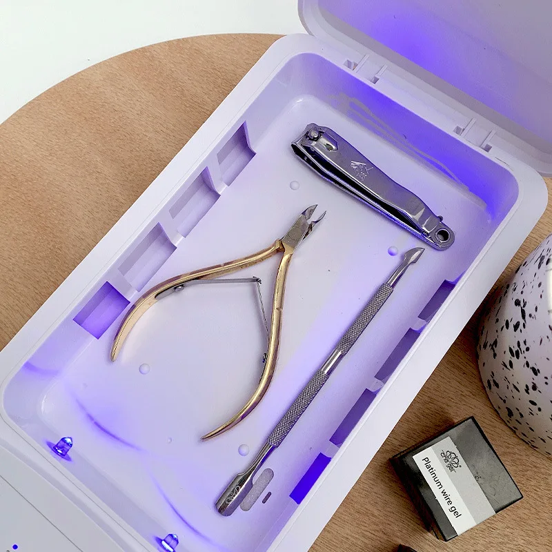 Portable ultraviolet sterilization box nail tool disinfection jar tweezers tools 99.9% multi-purpose disinfection instrument