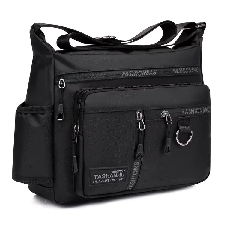 Shishiga men's shoulder bag, waterproof nylon, large capacity