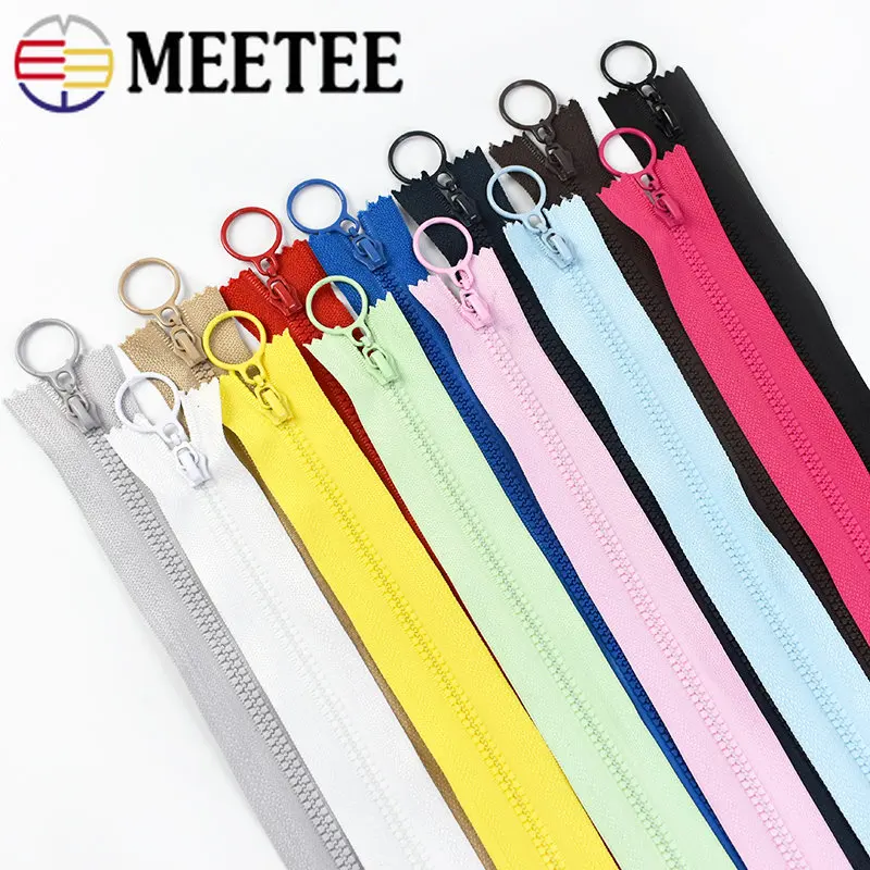 Meetee-3 수지 지퍼 25cm 폐쇄형 60cm, 봉제용 오픈 엔드 지퍼, DIY 공예 가방 의류 지퍼 액세서리, 20 개