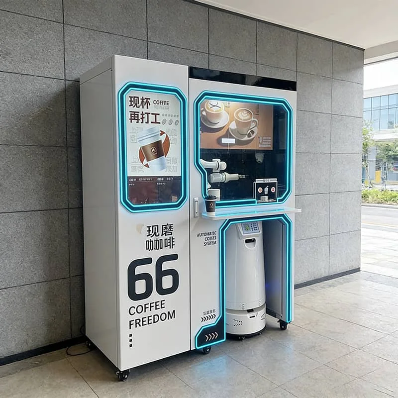รูปสินค้า หุ่นยนต์ชงกาแฟอัจฉริยะ ครบวงจร บด-ชง-ส่ง