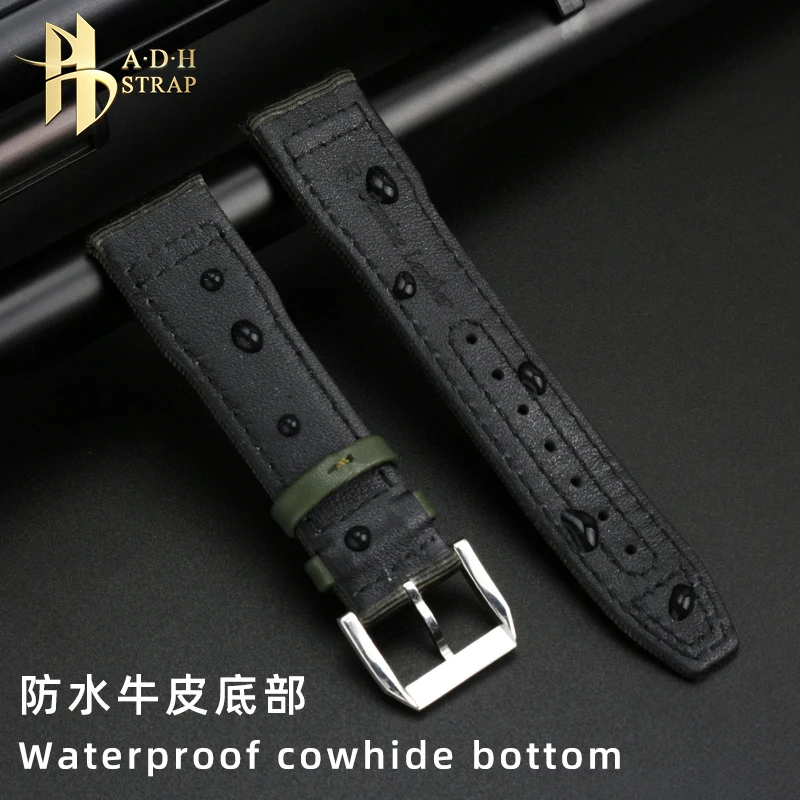 Premium Woven Nylon Watch Strap with Folding Buckle - 20mm/21mm