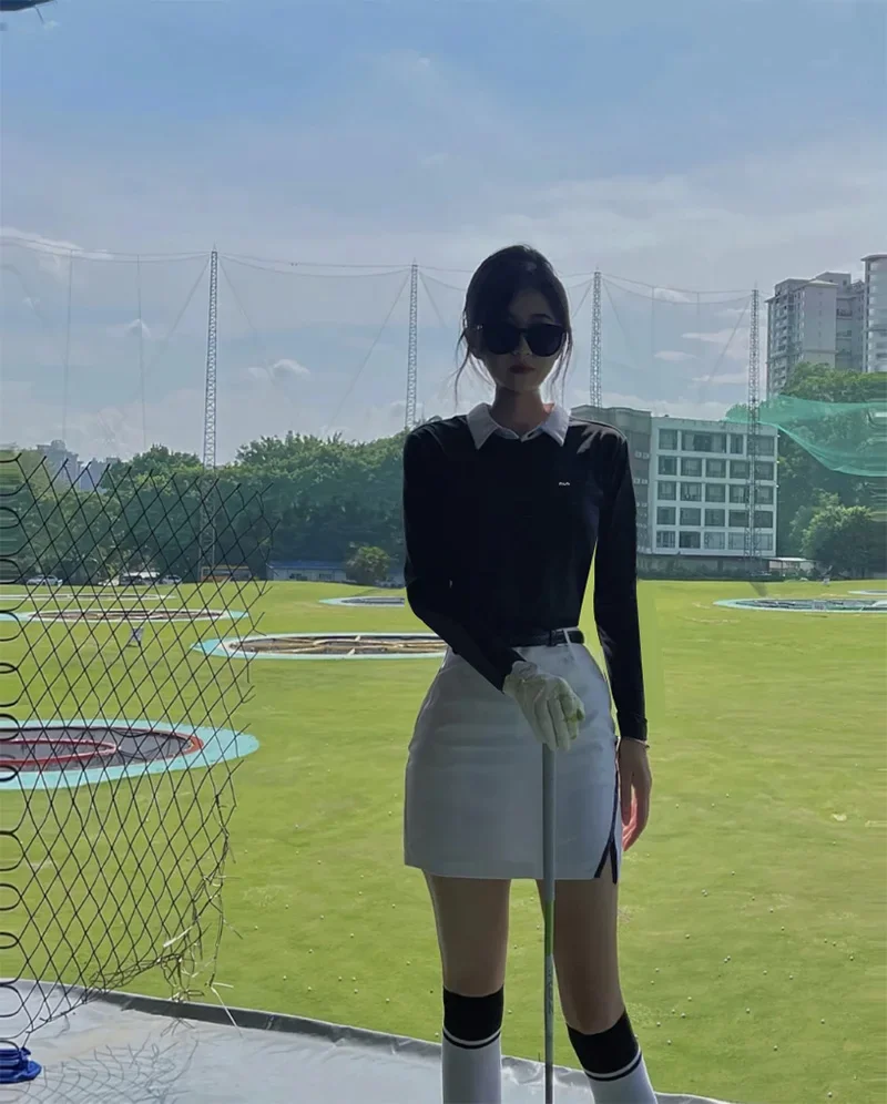 Golf Clothing Women's Clothing Sports Leisure Outdoor Breathable Fast Drying Fashionable Short Skirt Set