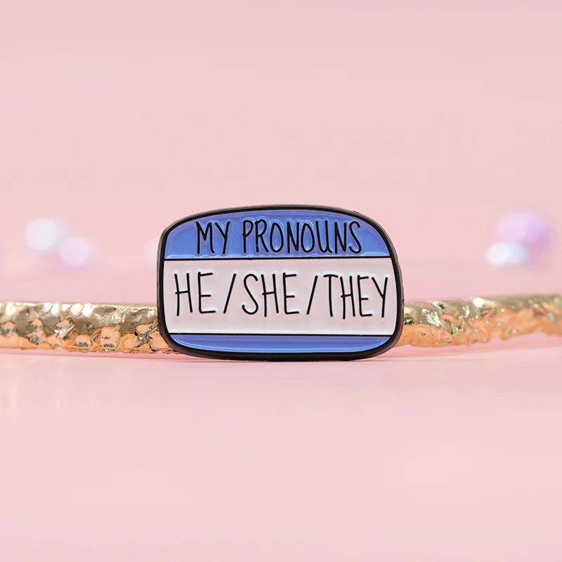 They Them Non Binary Pronouns Badge - Kool Badges - Foto 8