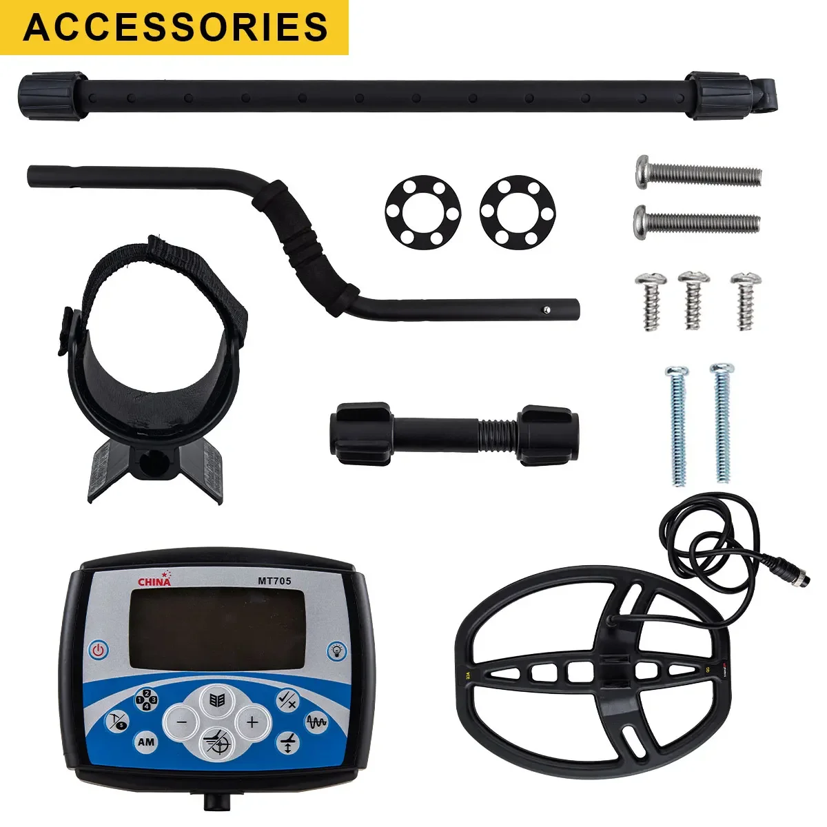 Treasure Hunter MT705 Professional V-Flex Underground Metal Detector Scanner 11" Coil Metal Detecting Waterproof Tool Pinpointer 3