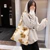 Women Girls Fluffy Shoulder Bag Top-handle Bag Female Autumn Winter Handbag Plush Tote Fashion Shopping Bag
