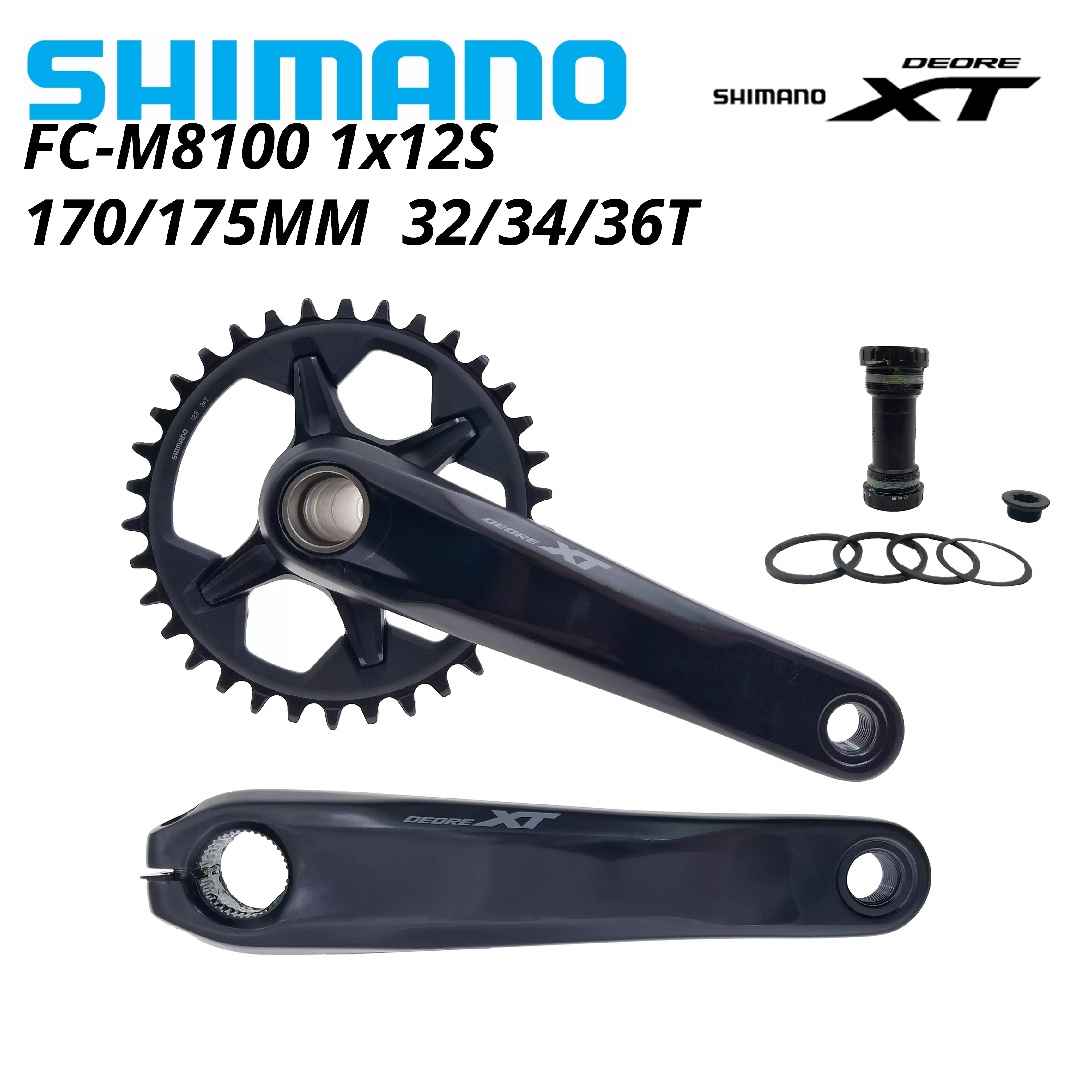 Shimano-deore xt m8100 1x12ギアセット,シフトレバー,リア