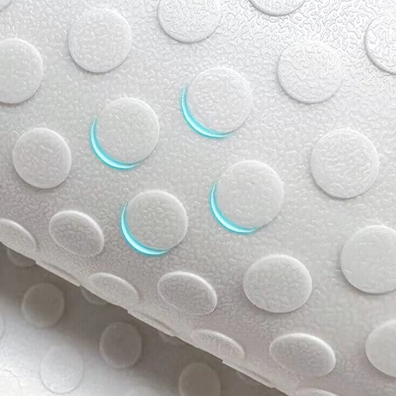 Rectangular Flower Pattern Shower Suction Cup Pad, Bathroom Product Anti Slip Anti Fall, Children's Massage Foot Mat, PVC, 1Pc