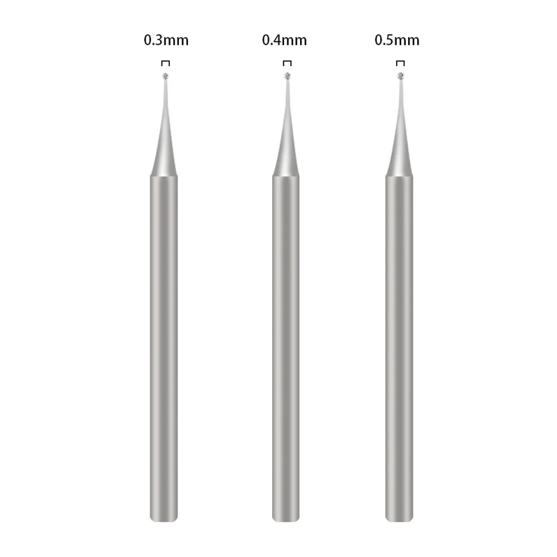 Precisão Grinding Pen Dicas para PCB Motherboard Drilling, Broca Universal, 0.3mm, 0.4mm, 0.5mm, 2.35mm, 1 Pc, 3Pcs