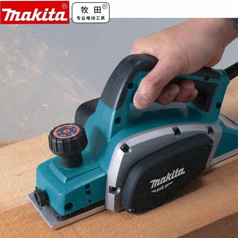 Makita M1901B Electric Hand Planer,500W 16000RPM,Wood Cutting Power Tool with 2mm Adjustable Cut Depth,Ideal Planer Woodworking 4