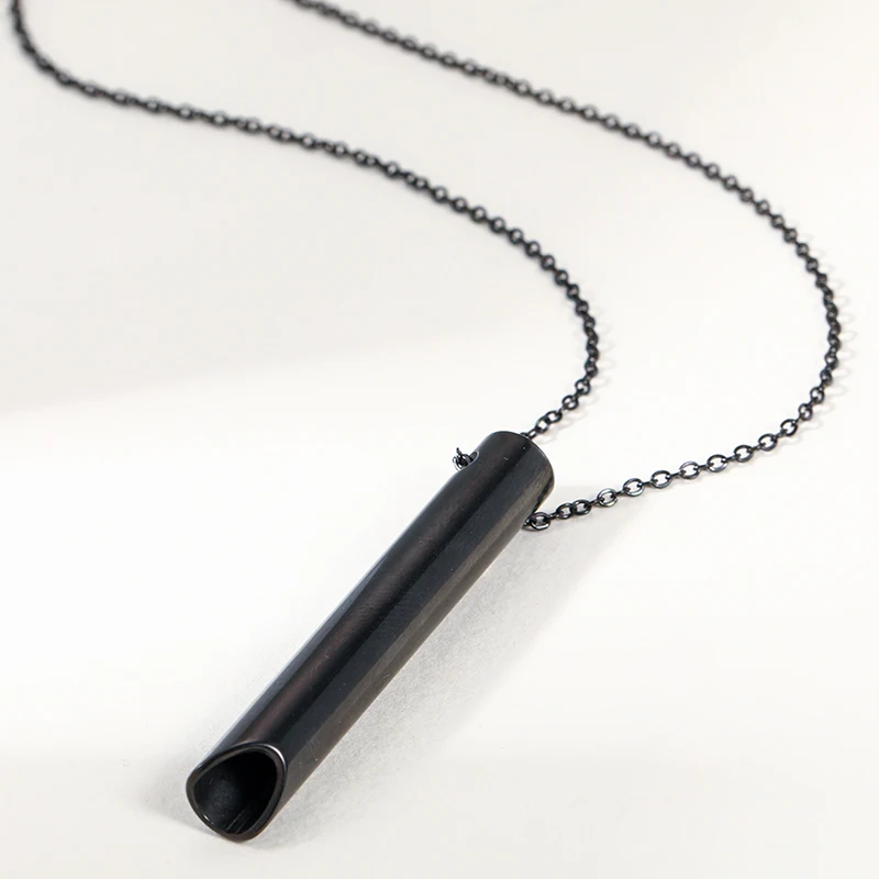 Stainless Steel Mindfulness Breathing Necklace for Anxiety and Stress Relief