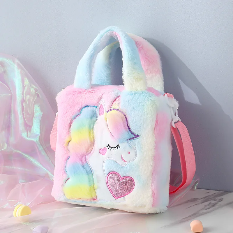 Unicorn Plush Backpack Cute Colorful Pony Animals Shoulder Bag