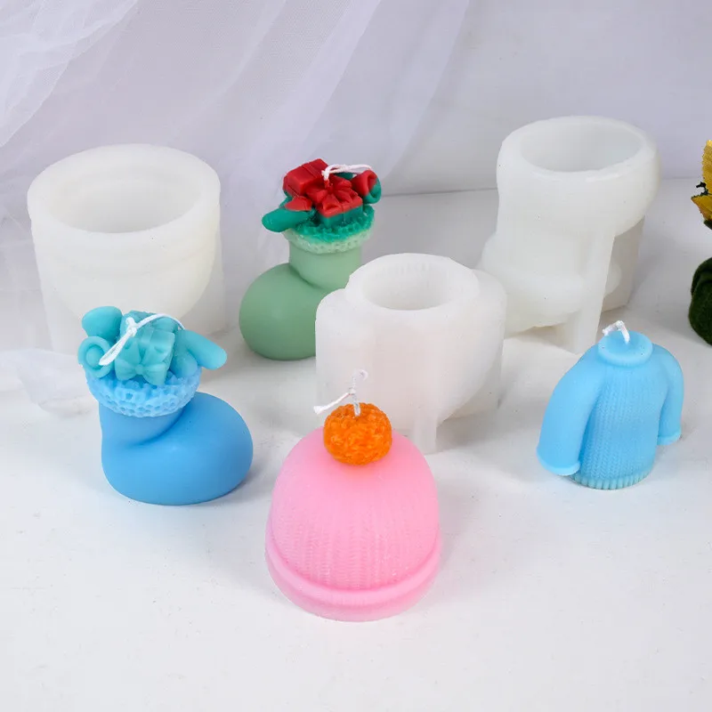 Scented Candle Block Silicone Mold With Hole Sweater Pendant