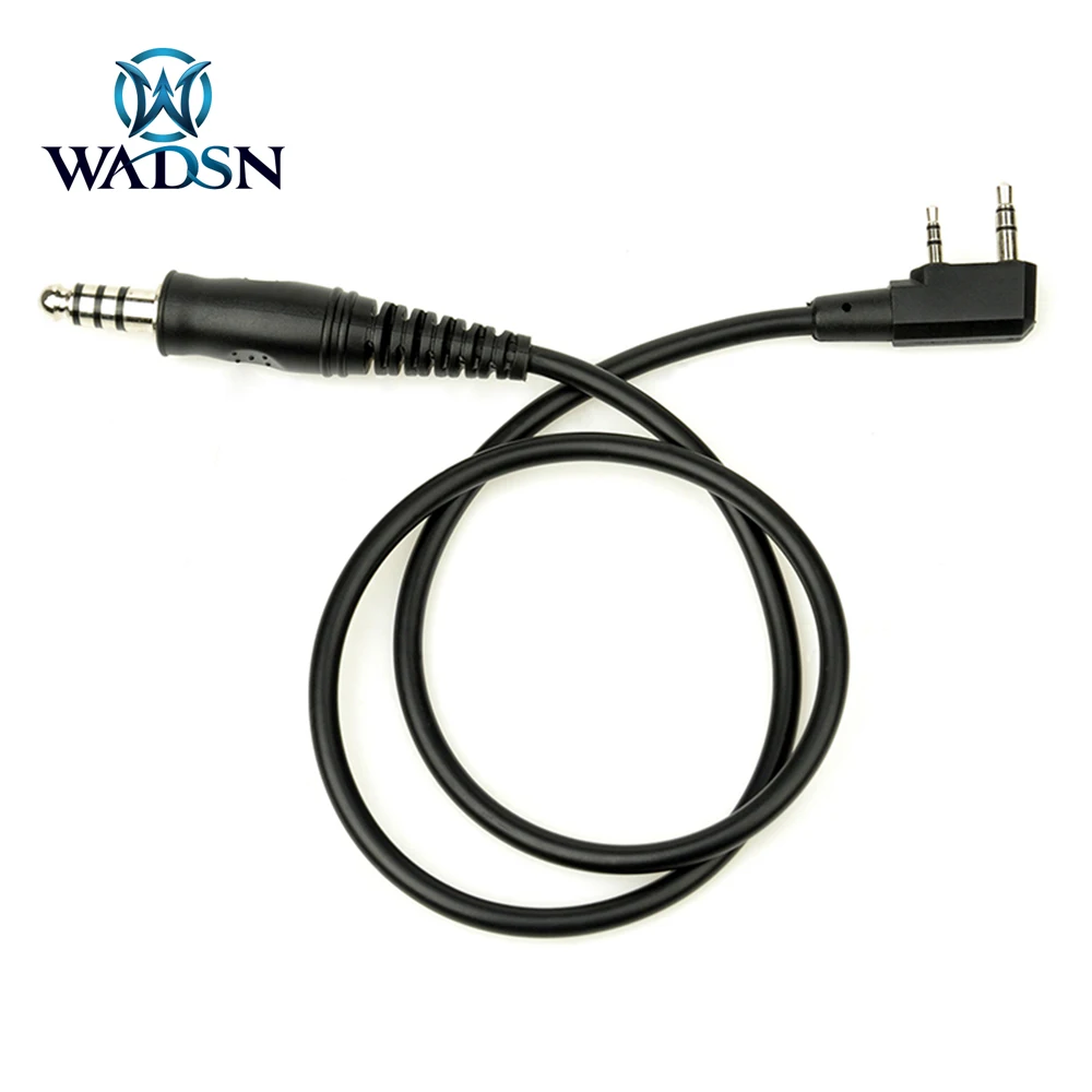 Wadsn Tactical Ptt A Walkie Talkie Plug Connect Wire 7Mm Hunting Military Ptt Kenwood Motorola Midland Yaesu Icom Plug