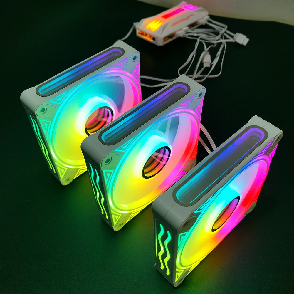 COOLMOON DM1 120mm PC Case Fans 5V 3PIN ARGB Aura Sync Luminous Computer Chassis Cooling Fan Smart Temperature Control