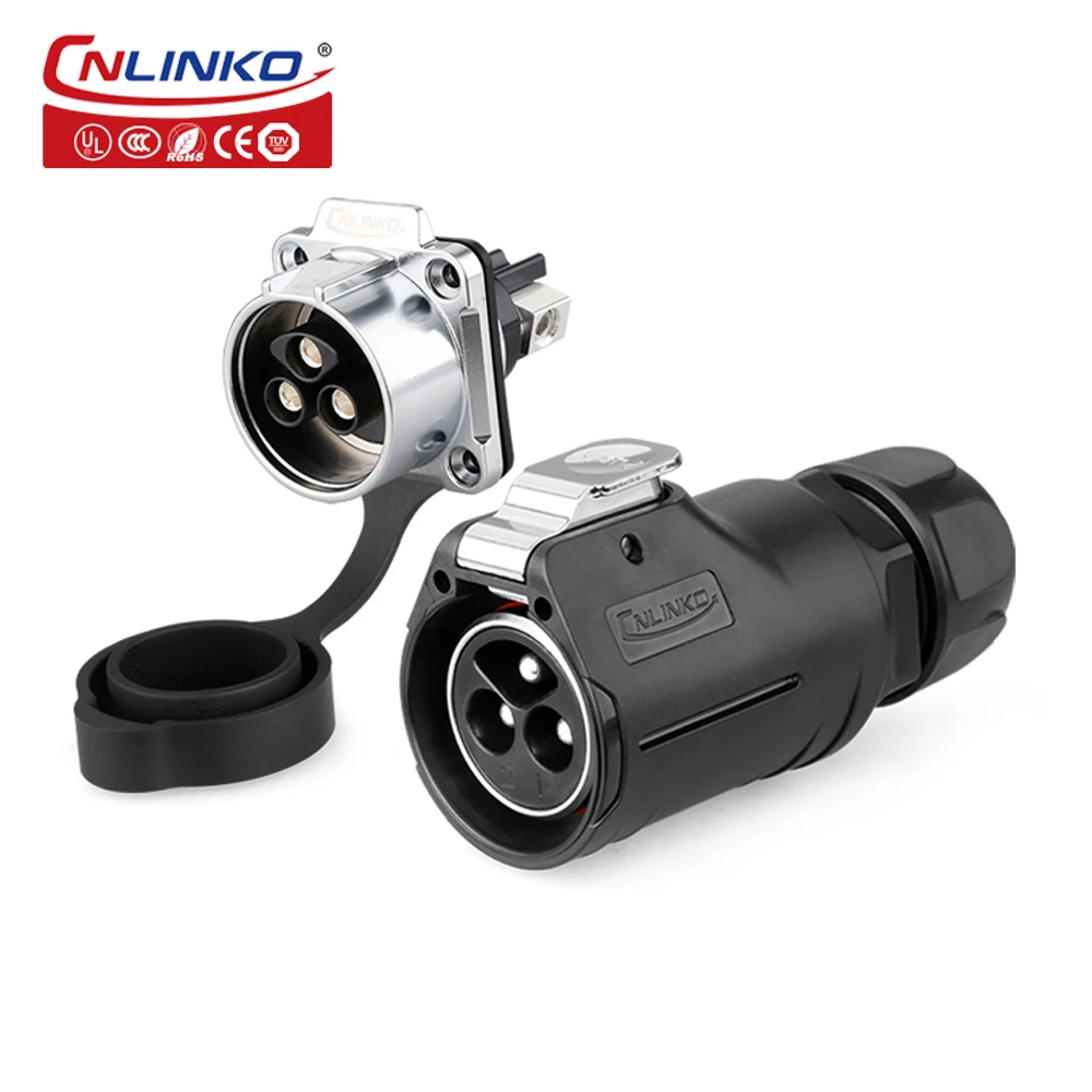 

CNLINKO M28 3 Pin Male and female 35A plug socket IP65 waterproof power connector