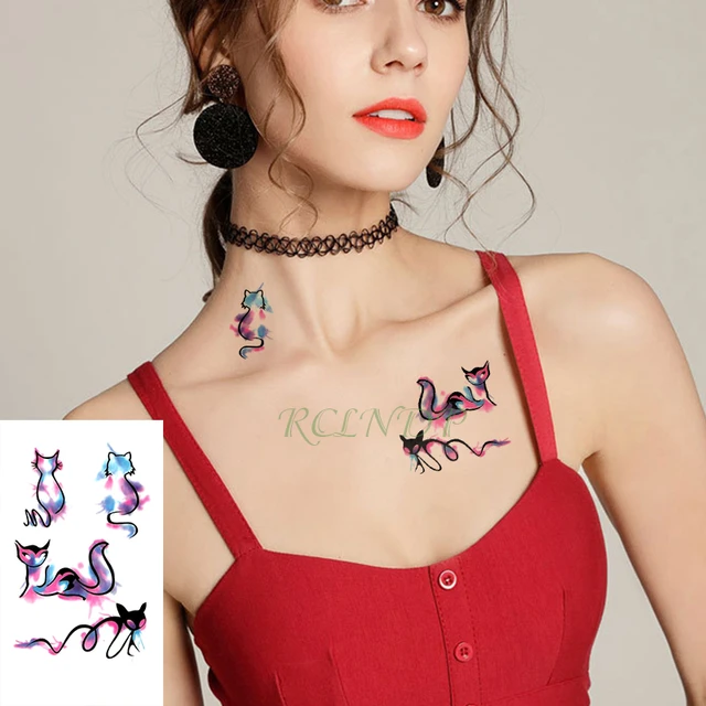 Tatuagem temporária à prova dwaterproof água etiqueta rosa baleia animal  tatto flash tatoo falso tatuagens mão perna braço para crianças - AliExpress