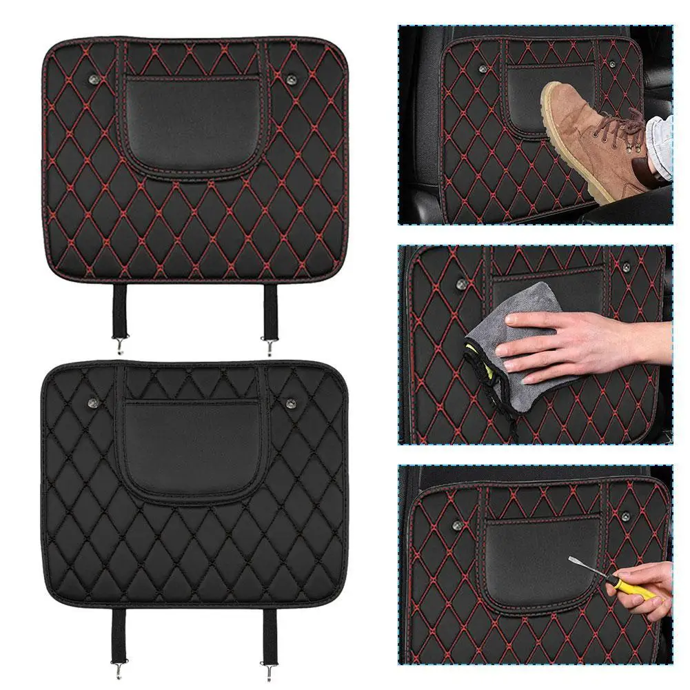

Car Anti-Kick Mats Auto Seat Back Protector Cover For Children Baby Storage Pocket Wear Resistant Interior Accessories
