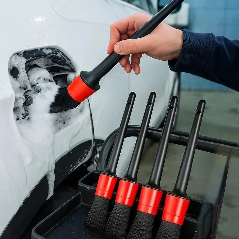 Car Wash Brush Kit – Multi-Use Detailing Brushes for Interior, Exterior, Tires & Rims, Plastic Cleaning Tools Set