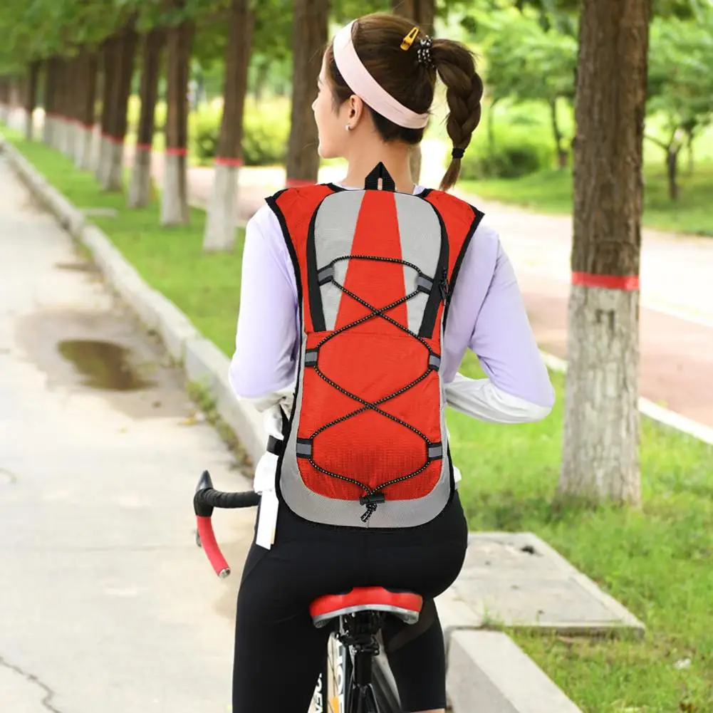 Outdoor Cycling Knapsack Reflective Running Cycling Hiking Hydration Backpack Pack Vest Bag for Water Bag Bicycle Accessories