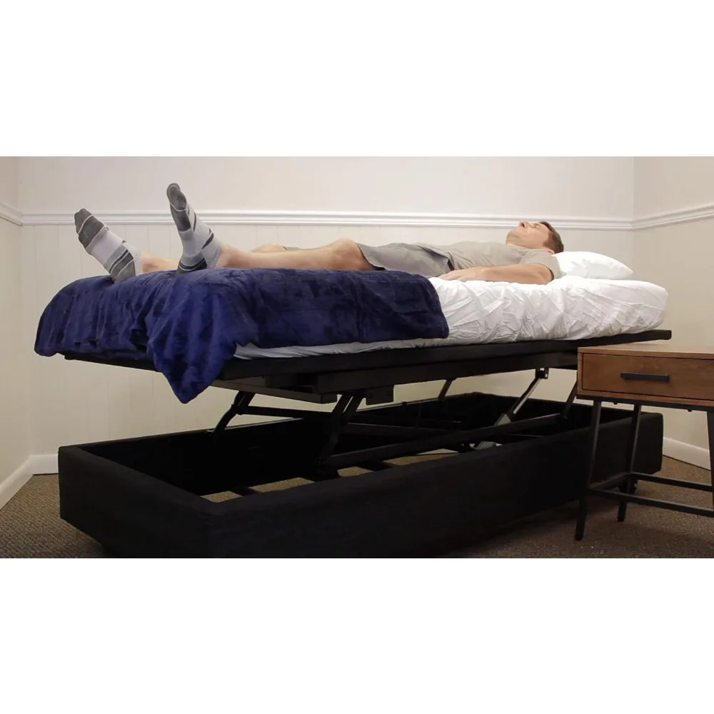 Premium Electric Adjustable Bed Base with Variable Height High-Low Positioning and Wall Hugger Feature, Bed Frame 5