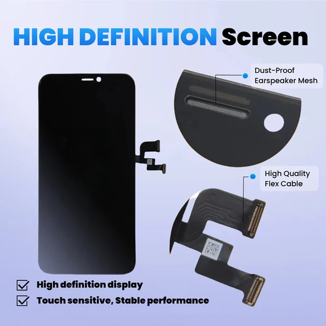 مجموعة رقمية مثالية بشاشة لمس ثلاثية الأبعاد لهاتف iPhone ، شاشة LCD ، درجة AAAA ، iPhone 6 ، 6S ، 7 ، 8 Plus ، X ، XR ، XS ، MAX ، 11PRO