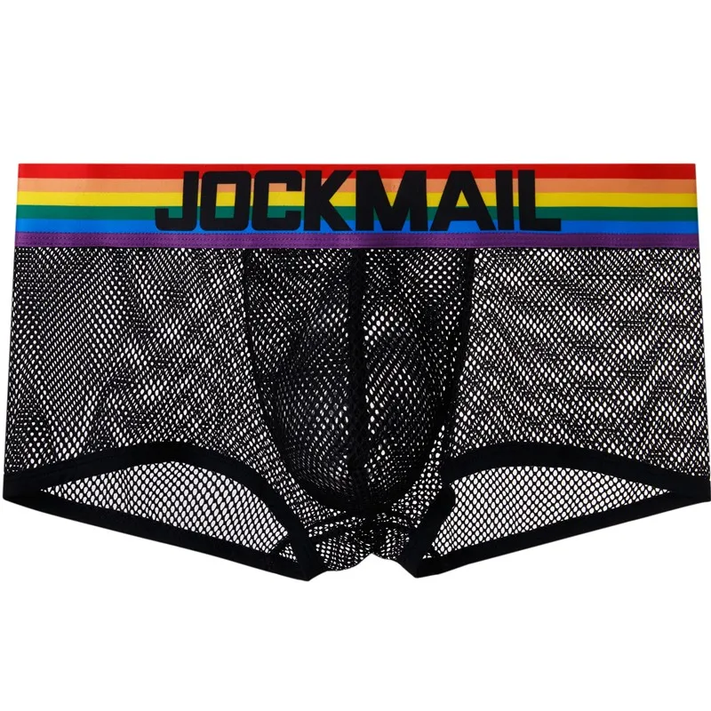 saxx briefs JOCKMAIL fashion cotton briefs shorts white low waist men's underwear rainbow belt boxer bikini briefs