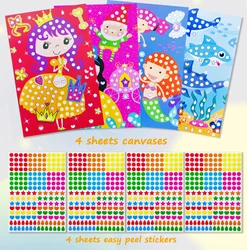 Kids Dot Art Coloring Book - Creative Educational Animal Sticker Mosaic Puzzle Toy (B)