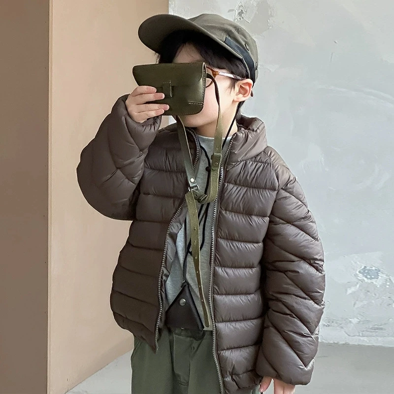 Winter Warm Baby and Girls Boys Lightweight Plain Turtleneck Zip Puffer Jackets Kids Windproof Coats Children Outfit Tops 1-12Yr