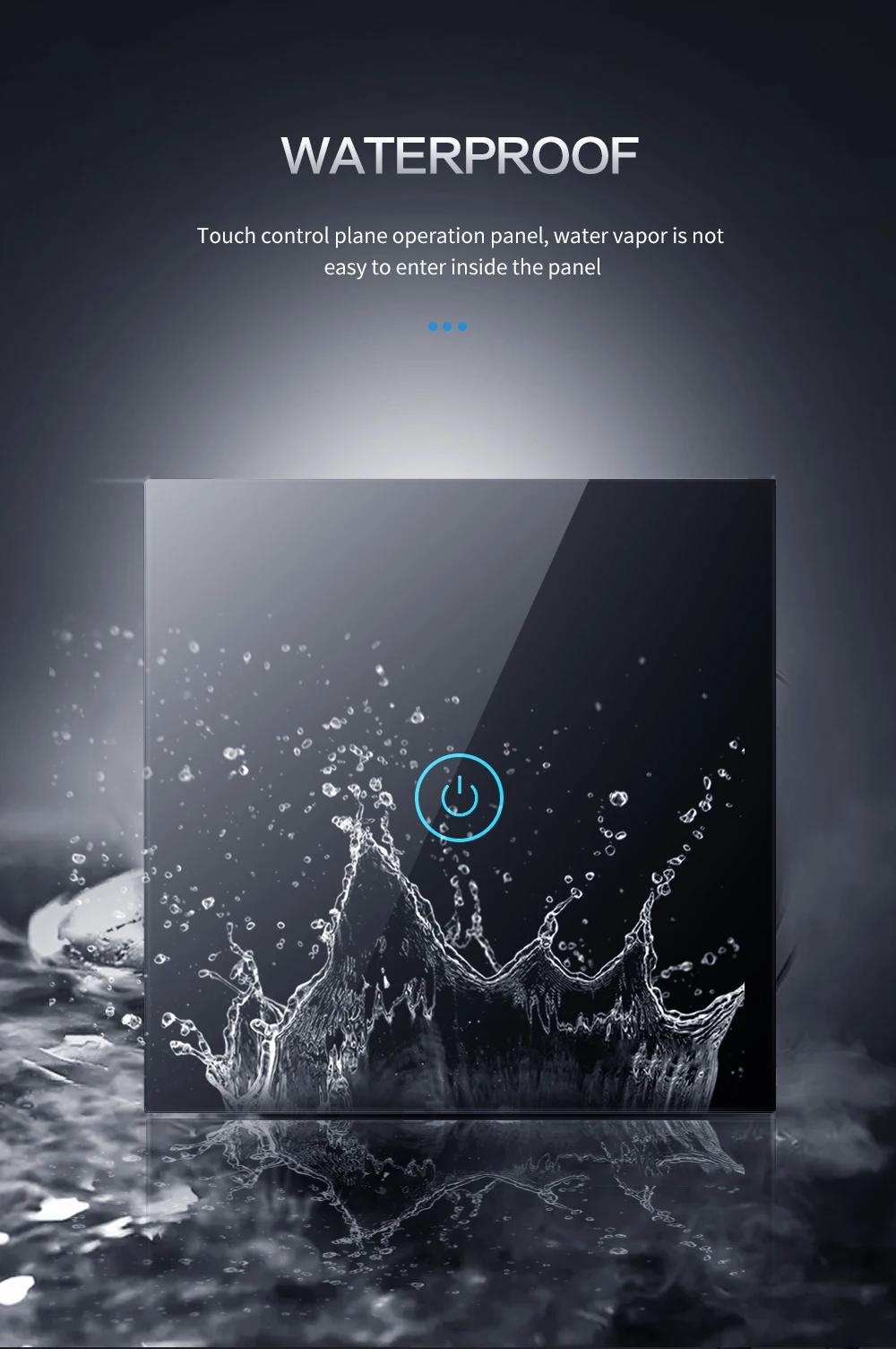 Description Picture 6 of itemTouch Switch Sensor 220V Smart Home Crystal Glass Panel Waterproof Scratch Resistant 4 Color Available Lamp Wall Light Switches