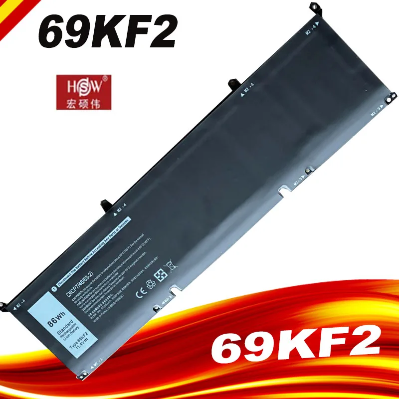 8Fctc Dvg8M P8P1P 69 Kf2 Batteria Originale Per Laptop Originale Per Batteria Ricaricabile Per Notebook Dell Xps 15 9500 9510