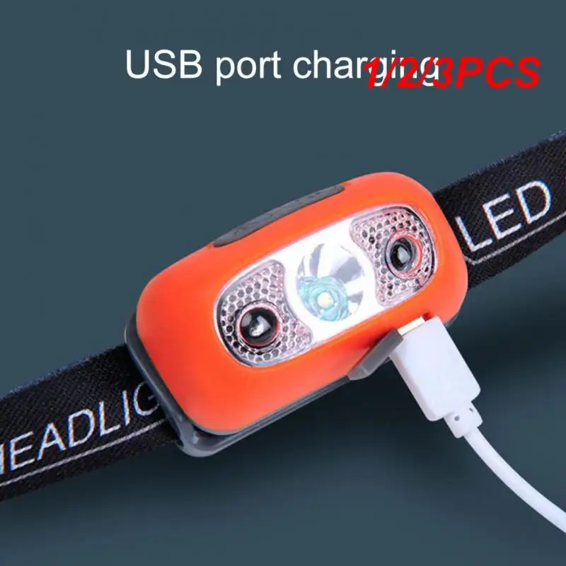 

1/2/3PCS Powerful 1000LM LED Headlamp USB Rechargeable Flashlight Body Motion Sensor Headlight Camping Lamp Flashlight Head