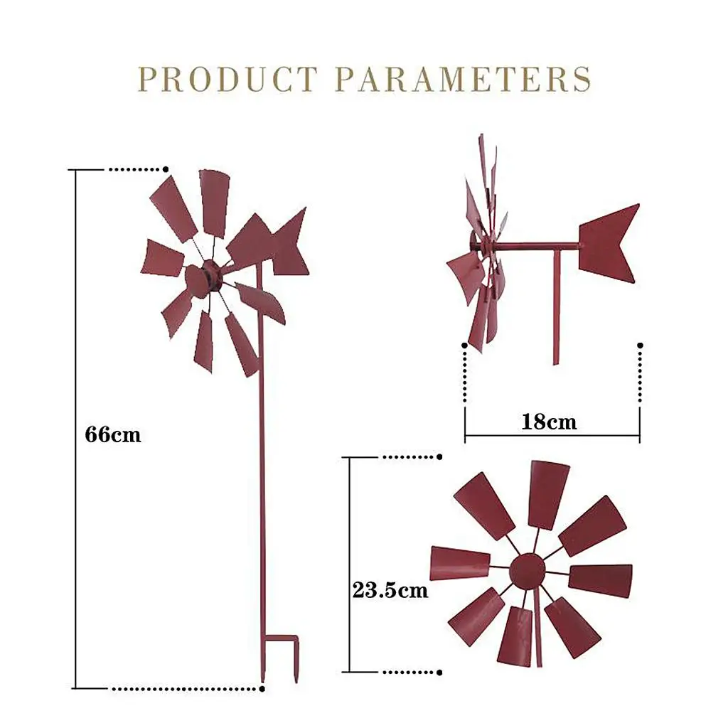 Heavy Duty Windmills Wind Spinner Toys Outdoor Lawn Field Home Park Decor