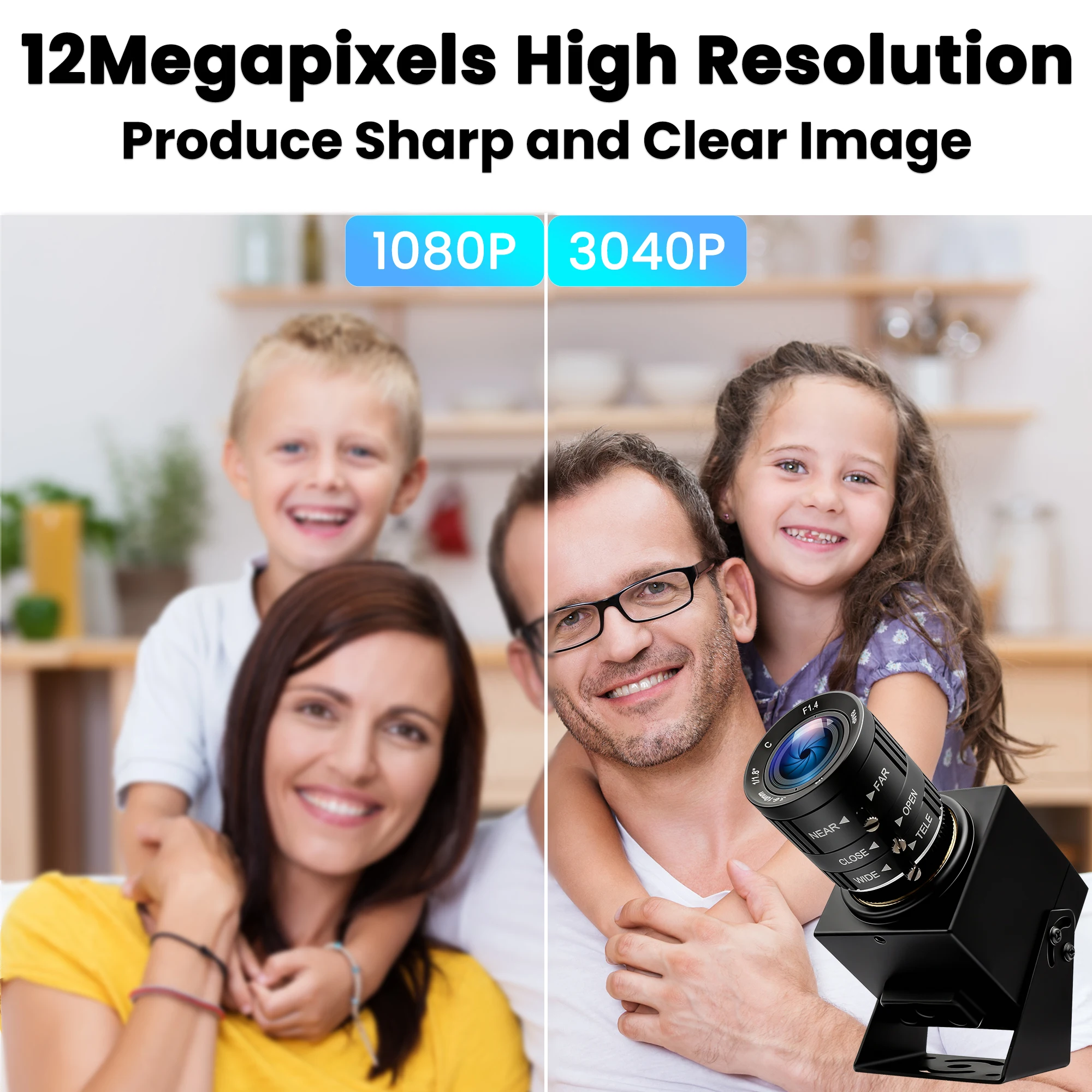 ELP  ī޶ ̴ ķ,  , 3.6-10mm    , 11.6MP, 1080P, 120fps, 4K, 30fps