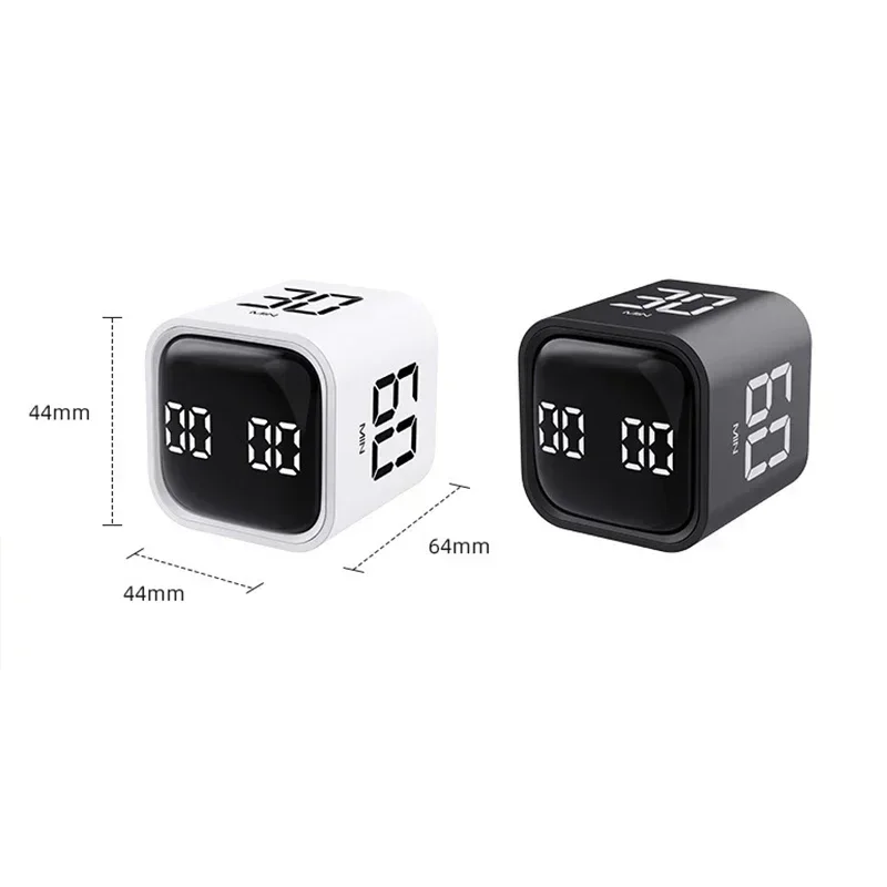 Productivity Cube Timer Gravity Sensor Flipping LED Display 4 Preset Time Dual Modes Countdown Cooking Study Mini Digital Timer digital timer visual timer