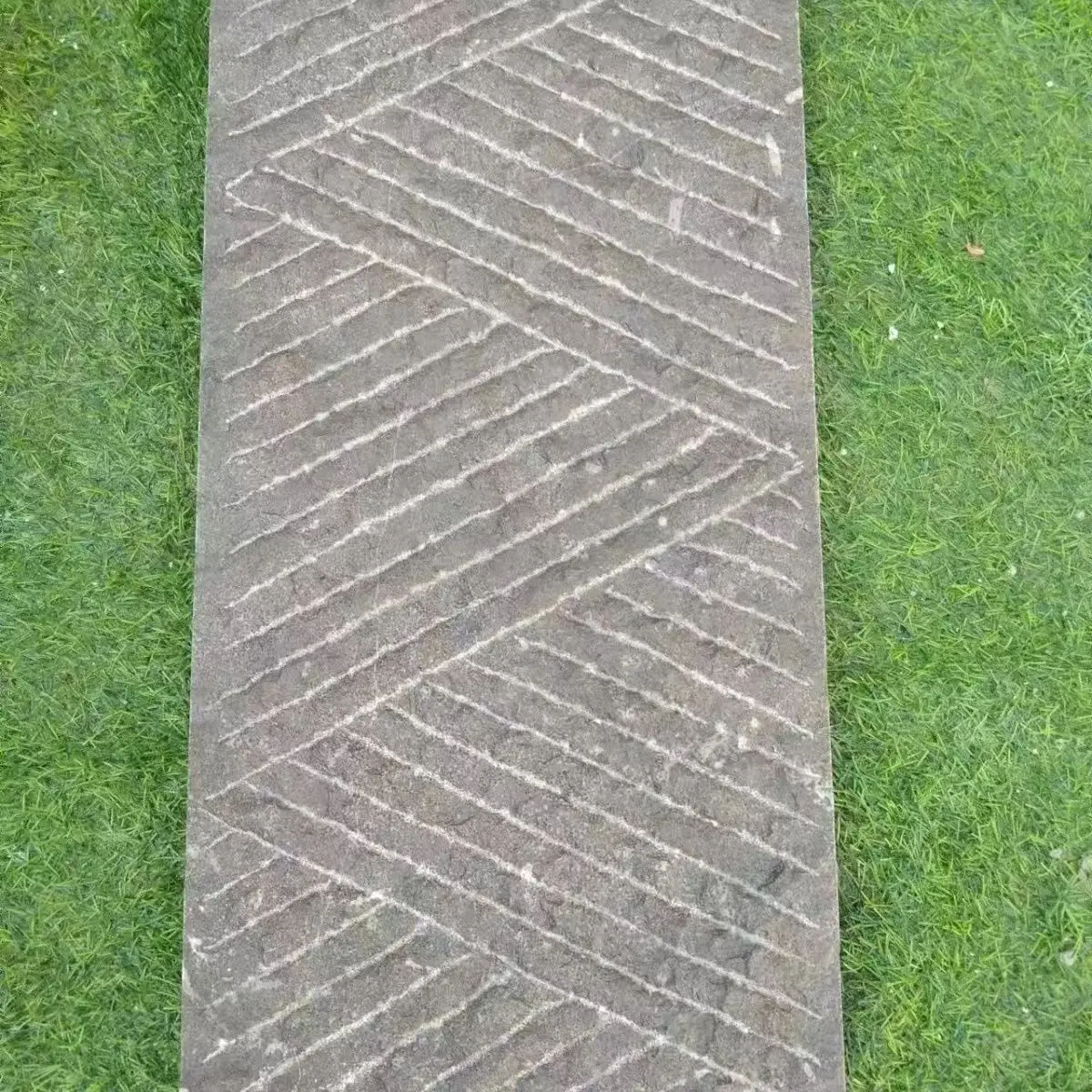 Wood Grain Long Strip Cement Embossed Floor Mold Size 60X30Cm Artistic Concrete Imitation Cultural Stone Wall Embossing Mold