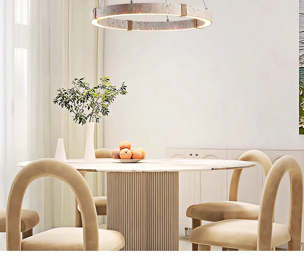 2024 New Trend Home Decoration Stone Series Chandelier Lighting Lustre Para Sala Estar For Living Room Dinning Room