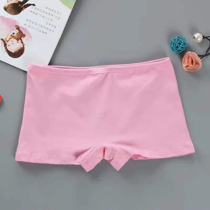 3PC High School Girl Underwear Boxer Trousers Pure Cotton Solid Color Base Student Breathable Underwear 8-14Years boxer shorts girls underwear girls panties kids underwear
