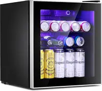 Star Mini Fridge Cooler 70 Can Beverage Refrigerator Glass Door for Beer Soda Wine Small Drink Dispenser Clear Front D 1