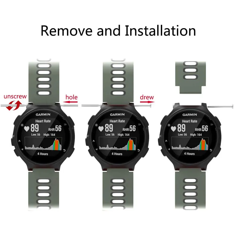 Soft Silicone Waterproof Sport Watch Band Replacement